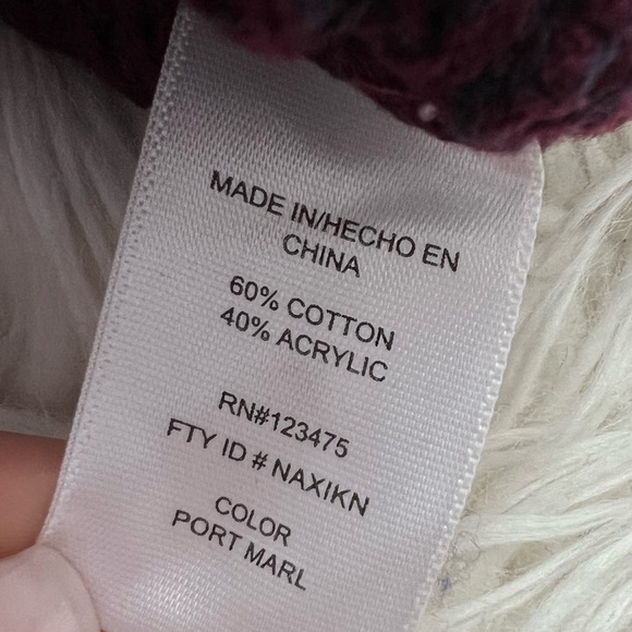 Ellen Tracy Women Large Knit Sweater Port Burgundy Knit - Picture 4 of 4